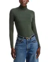 Majestic Viscose Jersey Turtleneck In Forest