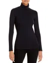 Majestic Soft Touch Long-sleeve Turtleneck In Noir