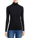 MAJESTIC SOFT TOUCH LONG SLEEVE TURTLENECK TOP IN NOIR