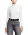 Majestic Soft Touch Long Sleeve Turtleneck In White