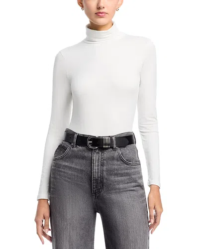 Majestic Soft Touch Long Sleeve Turtleneck In White