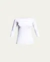 Majestic Soft-touch Marrow-edge Boat-neck Top