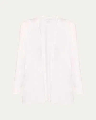 Majestic Soft Touch Open-front Cardigan In White