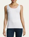 Majestic Classic Vest Top In White