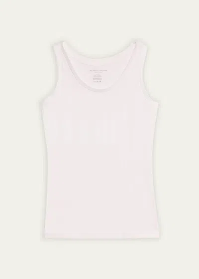 Majestic Soft Touch Scoop-neck Tank In White