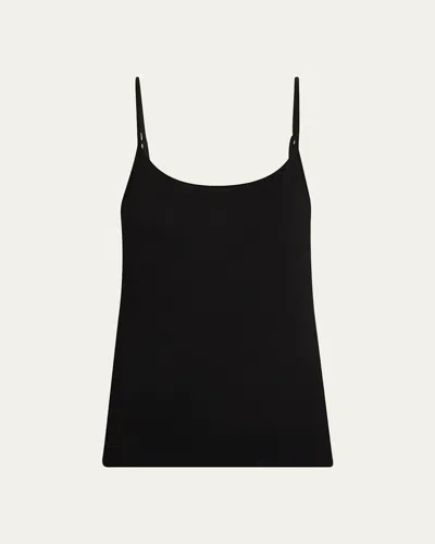 Majestic Soft Touch Scoop-neck Tank Top In Black