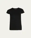 Majestic Soft Touch Short-sleeve Crewneck T-shirt In Marine
