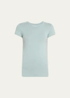 Majestic Soft Touch Short-sleeve Crewneck T-shirt In Aqua
