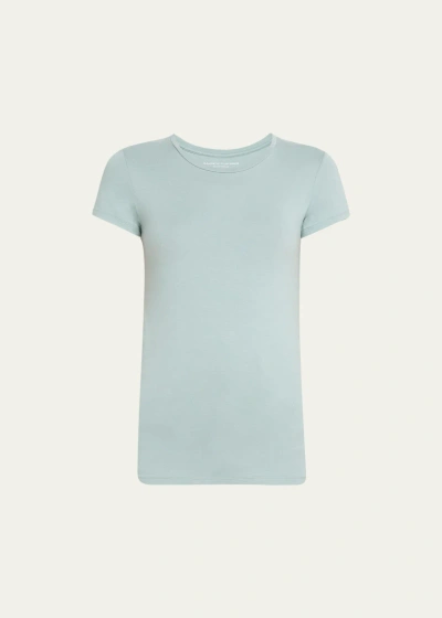 Majestic Soft Touch Short-sleeve Crewneck T-shirt In Aqua