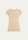 Majestic Soft Touch Short-sleeve Crewneck T-shirt In Neutral