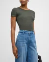 Majestic Soft Touch Short-sleeve Crewneck T-shirt In Forest