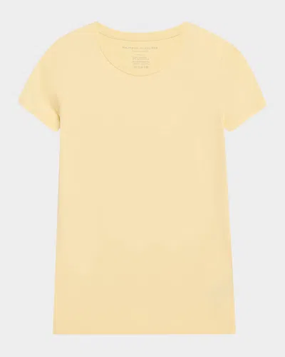 Majestic Soft Touch Short-sleeve Crewneck T-shirt In Yellow