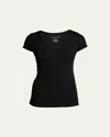 Majestic Soft Touch Short-sleeve V-neck Top