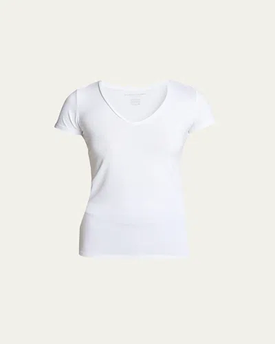 Majestic Soft Touch Short-sleeve V-neck Top