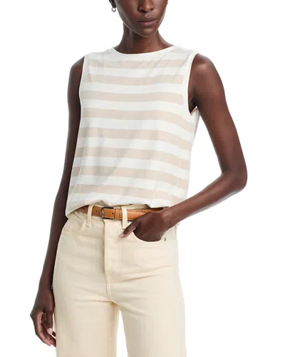 Majestic Soft Touch Stripe Sleeveless Tank Top In Transparent