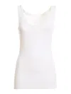 Majestic Basic Soft Touch Scoop-neck Tank In White