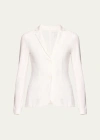 Majestic Soft Touch Two-button Blazer In 001 Blanc