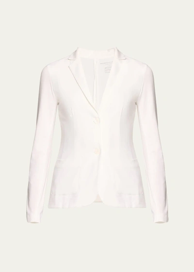 Majestic Soft Touch Two-button Blazer In 001 Blanc