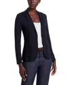 Majestic Soft Touch Two Button Blazer In Blue