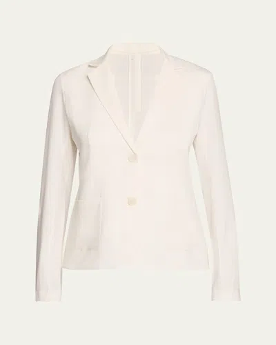 Majestic Soft Touch Two-button Blazer In Creme
