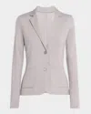 Majestic Soft Touch Two Button Blazer In Plume
