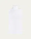 Majestic Soft Touch Viscose Sleeveless Turtleneck Top