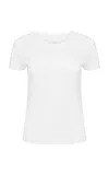 Majestic Stretch-cotton Top In White
