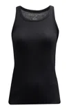 Majestic Stretch-cotton Top In Black