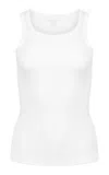 Majestic Stretch-cotton Top In White