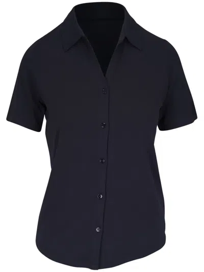 Majestic Stretch-design Shirt In Black