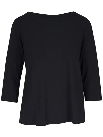 Majestic Stretch-design T-shirt In Black