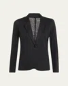 Majestic Stretch Linen One-button Blazer
