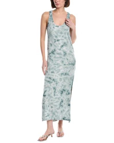 Majestic Stretch Print Midi Dress In Blue