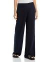 Majestic Stretch Wide Leg Pants In Noir