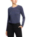 Majestic Striped Long Sleeve Crewneck Tee