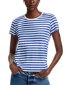 Majestic Striped Crewneck Stretch Linen Top