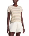 Majestic Short Sleeves Round Neck Sweater In Neutral