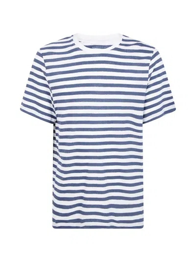 Majestic Striped Short-sleeve T-shirt In Blue