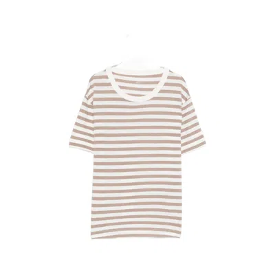 Majestic Striped Short-sleeve T-shirt In Neutral