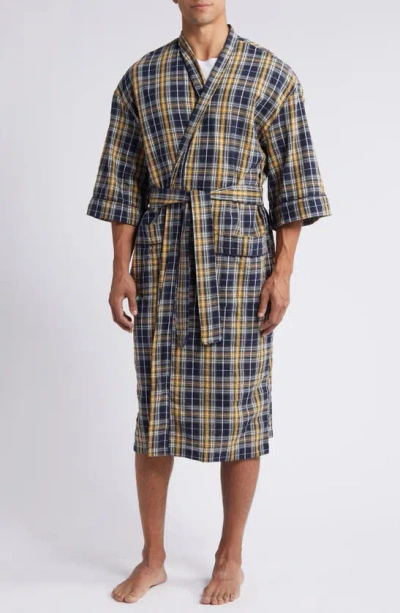 Majestic Sun Daze Plaid Robe In Sunny Blue