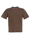 Majestic Crew-neck And Short-sleeved T-shirt In Linen