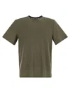 Majestic Crew-neck And Short-sleeved T-shirt In Linen