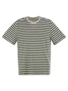 Majestic Striped Linen Crew-neck T-shirt
