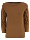 Majestic T-shirt With 3/4 Sleeves In Brown