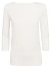 Majestic Merrow Soft Touch Boatneck Top In Panna