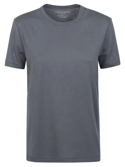 Majestic T-shirts And Polos In Grigio Blu