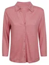 Majestic Linen-blend Jersey Cardigan In Pink