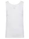 Majestic Soft Touch Flat-edge Scoop-neck Tank In White
