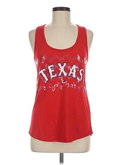 Pre-owned Majestic Tank Top Red Halter Neckline Tops