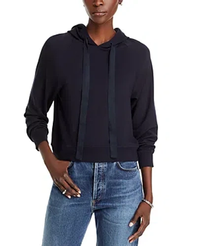 Majestic Thick Drawstring French Terry Hoodie In Marine